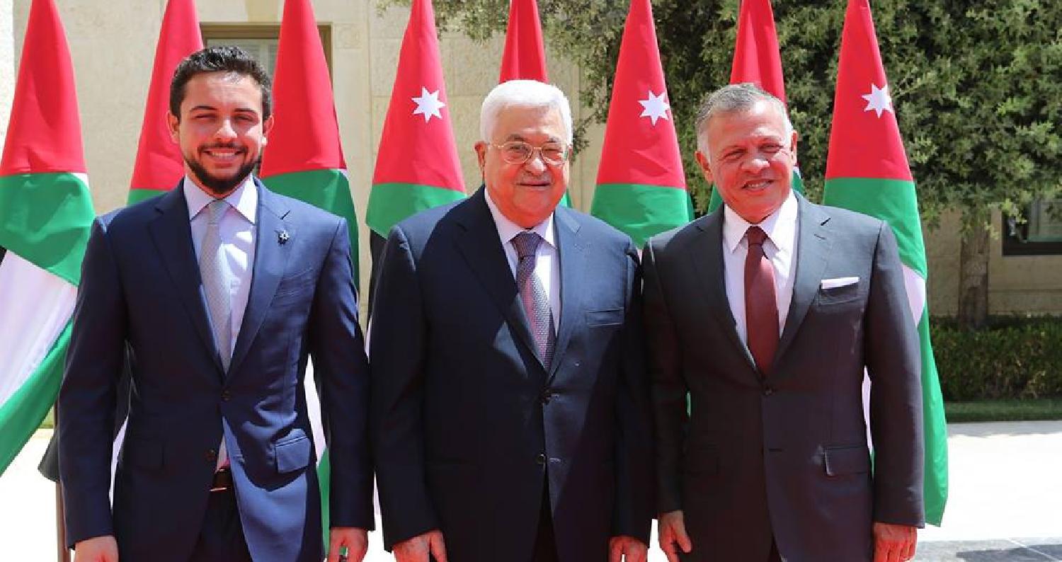 عقد جلالة الملك عبدالله الثاني، بحضور الأمير الحسين بن عبدالله الثاني، ولي العهد، لقاء مع الرئيس الفلسطيني محمود عباس اليوم في قصر الحسينية.