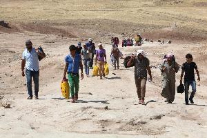 أعاد العراق اليوم السبت نحو 347 نازحاً عراقياً من سوريا إلى الموصل بعد استقرار الأوضاع