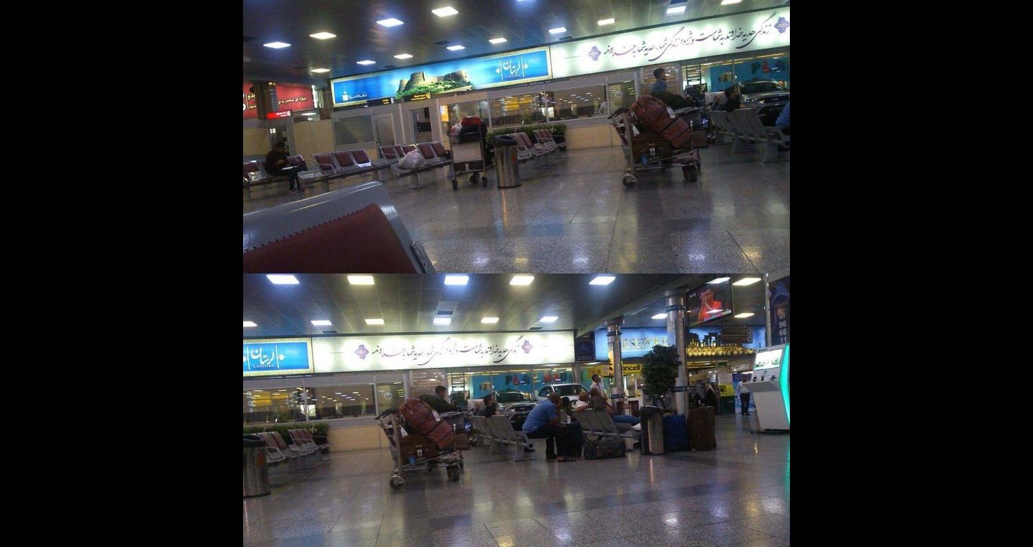 مطار طهران يتحول الى بيت اشباح