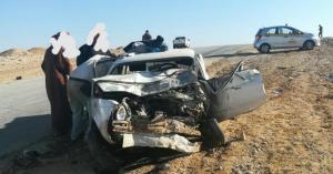 وفاة بحادث مروع على الطريق الصحراوي