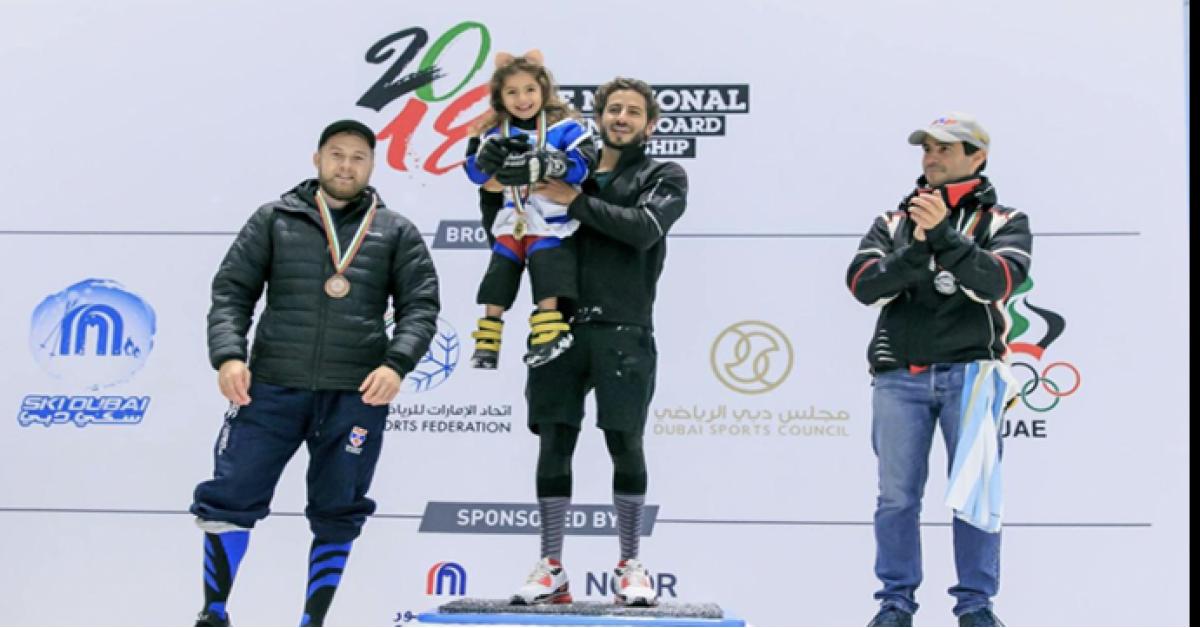 الأردني سهيل عزام يحرز لقب بطولة التزلج على الجليد في الإمارات