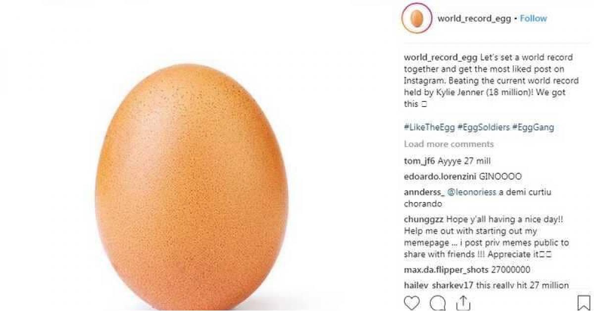 صورة "بيضة" تحطم الرقم التاريخي على "إنستغرام"