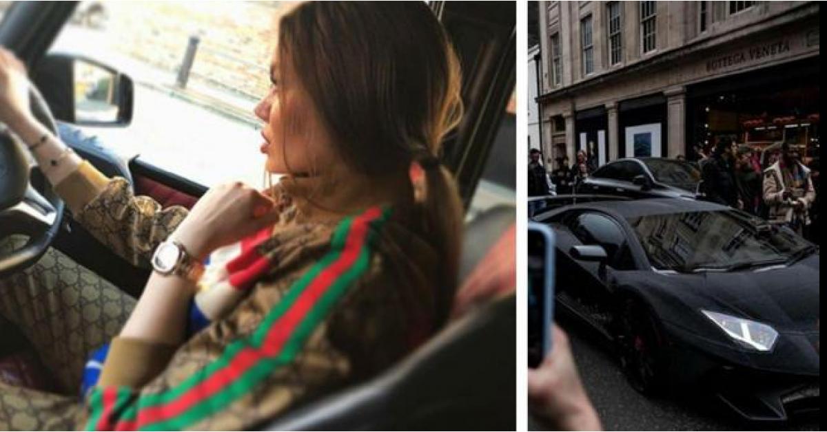 نجمة سوشال ميديا ترصّع سيارتها "لامبورغيني" بمليوني حبّة سواروفسكي