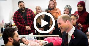 الامير وليام يزور الطفلة الاردنية لين الساطي المصابة في نيوزلندا (فيديو وصور)