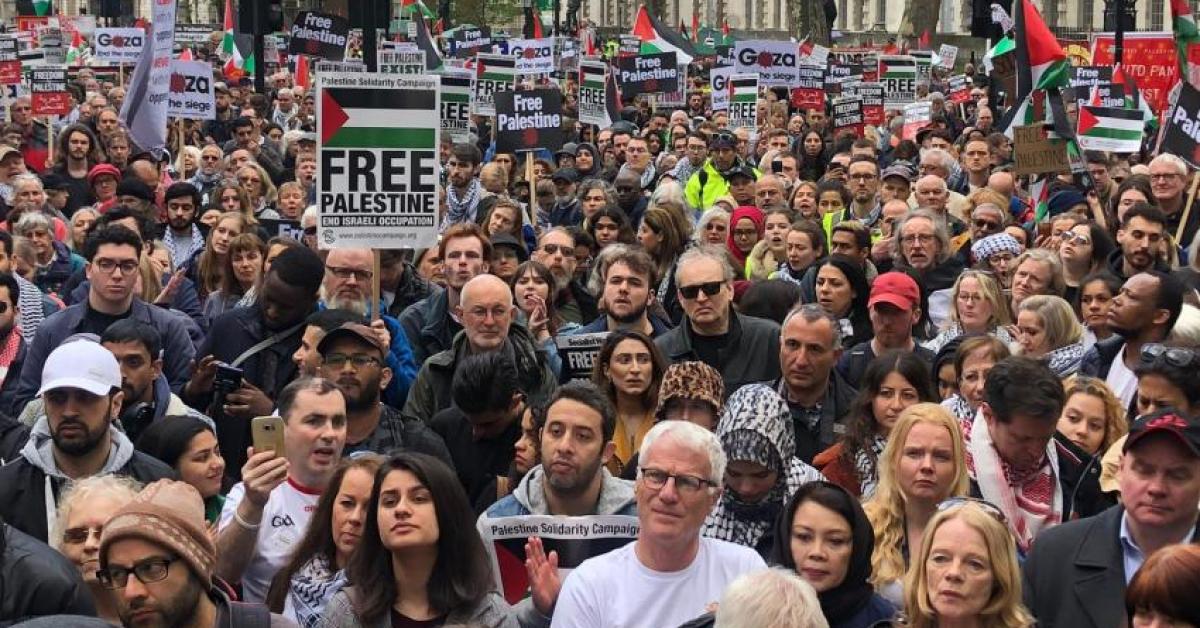 مظاهرة حاشدة في لندن إحياء لذكرى النكبة (فيديو وصور)