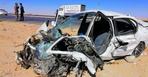 اصابات بحادث تصادم على الطريق الصحراوي