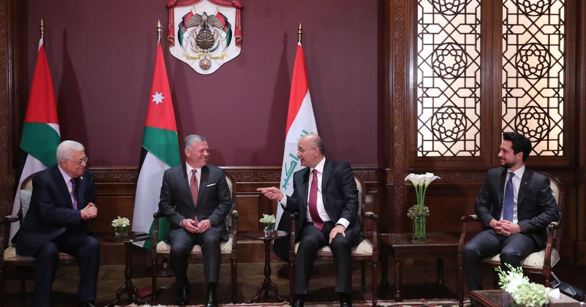 اجتماع ثلاثي بين الملك والرئيس العراقي والرئيس الفلسطيني في عمان