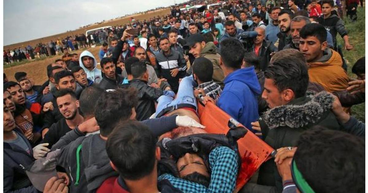 17 جريحاً جراء اعتداء الاحتلال على مسيرات العودة شرق قطاع غزة