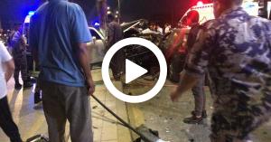 بالفيديو والصور.. حريق مركبة في إربد