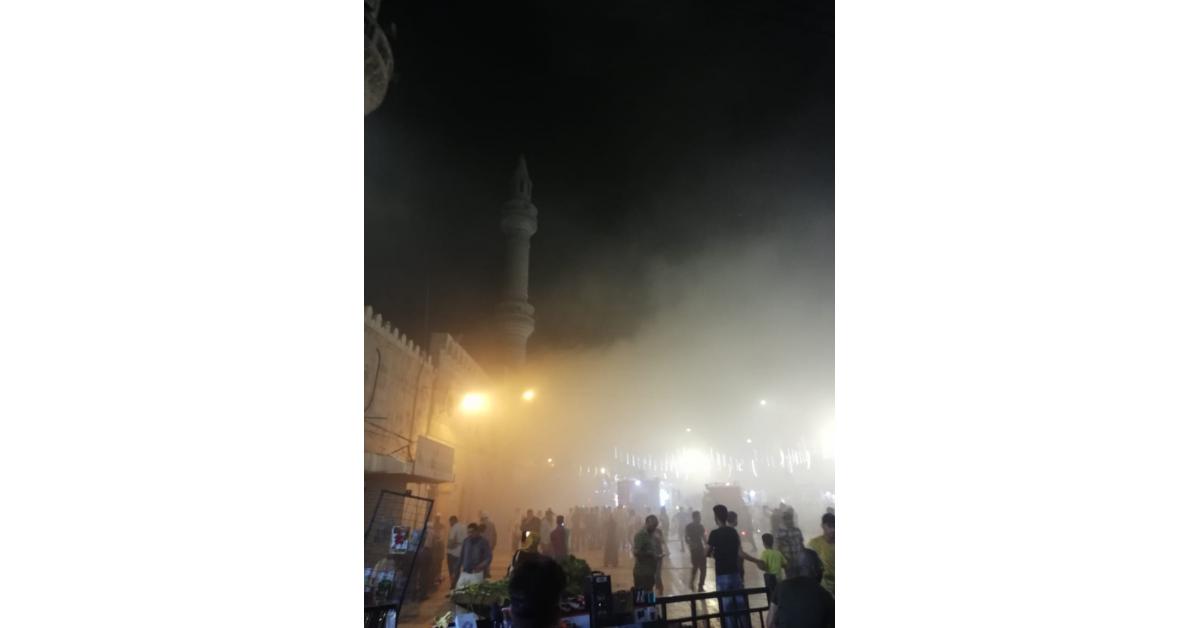 الملك يوجه لإعادة تأهيل المسجد الحسيني بعد الحريق
