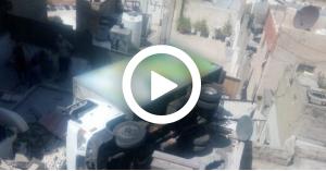 تدهور سيارة براد في جبل النظيف (فيديو)