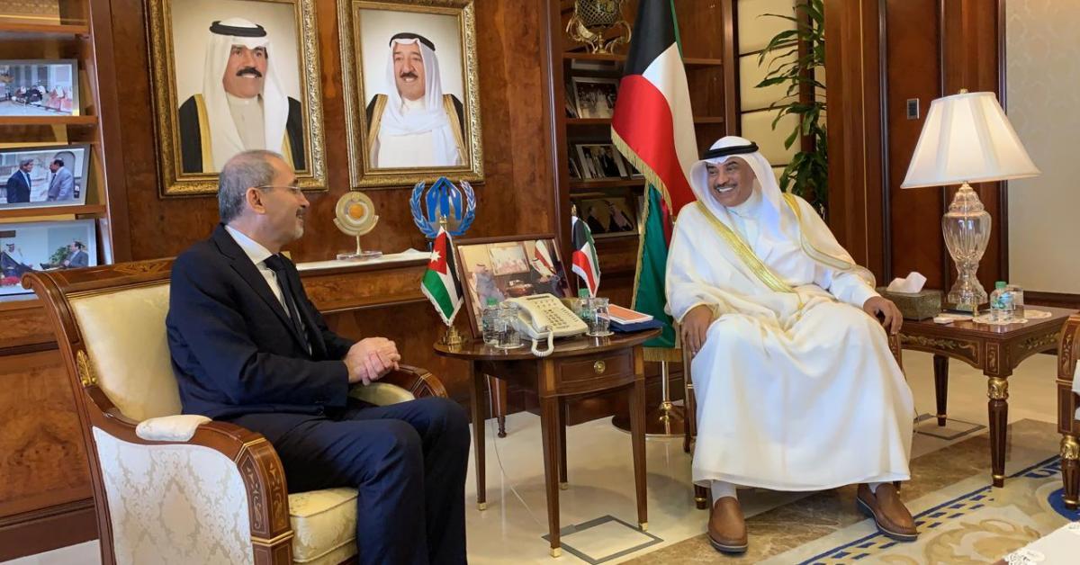 رئيس الوزراء الكويتي يبحث مع الصفدي سبل تطوير العلاقات الاخوية