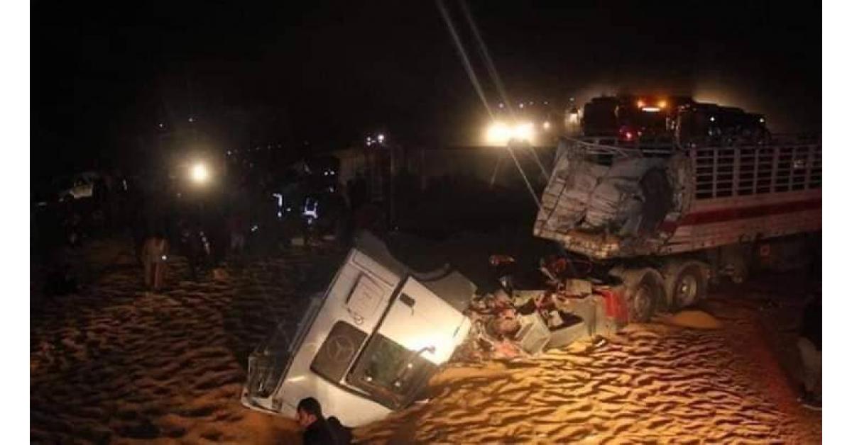 حادث على الطريق الصحراوي يسفر عن ٧ حالات دهس