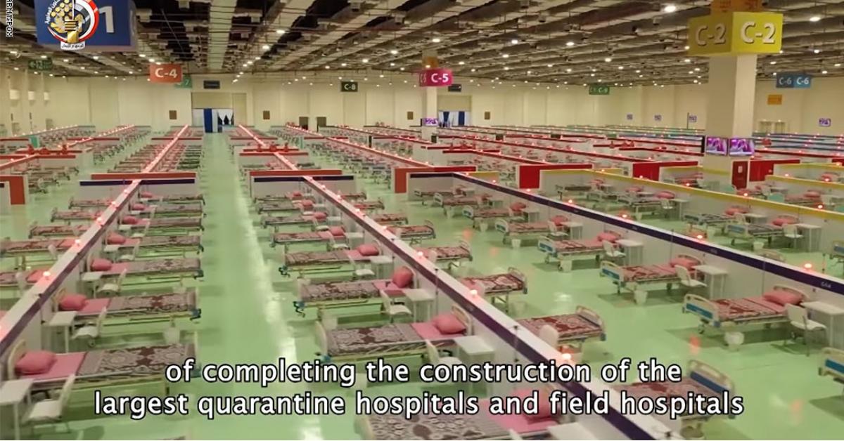 بناء مستشفى ميداني في 15 يوم بمصر.. فيديو