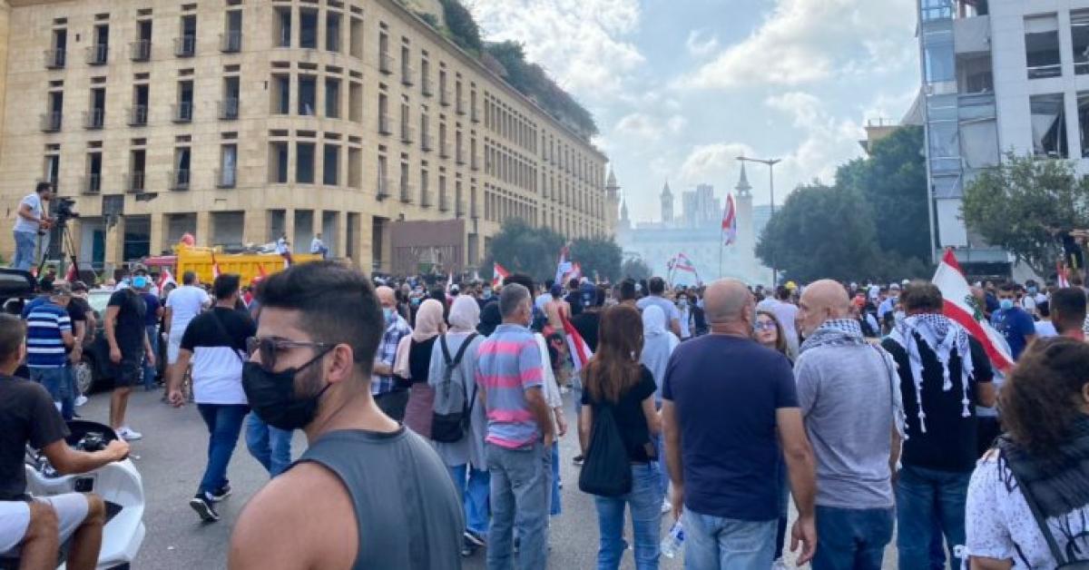 " يوم الحساب " مظاهرات غاضبة في بيروت