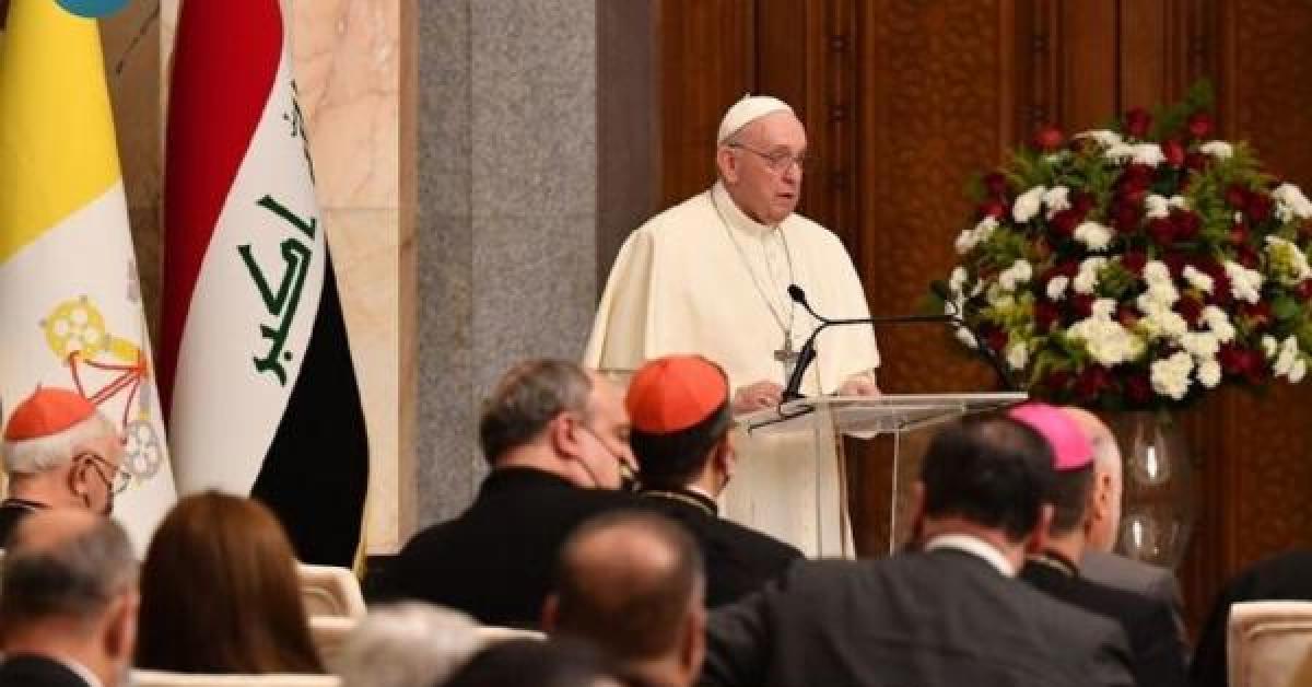 البابا من بغداد: على المجتمع الدولي تعزيز السلام في العراق