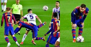 ميسي يشتكي من حكم مباراة برشلونة ضد بلد الوليد