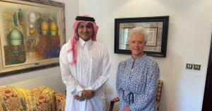 هذا ما بحثته الأميرة منى الحسين مع السفير القطري سعود آل ثاني
