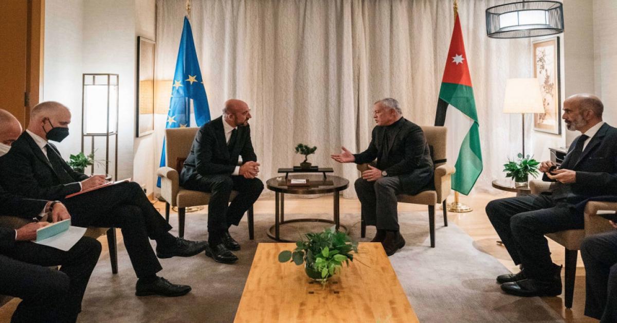 الملك ورئيس المجلس الأوروبي يستعرضان فرص توسيع التعاون بين الأردن والاتحاد الأوروبي