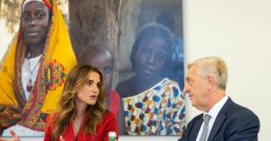 الملكة رانيا العبدالله تلتقي المفوض السامي للأمم المتحدة لشؤون اللاجئين