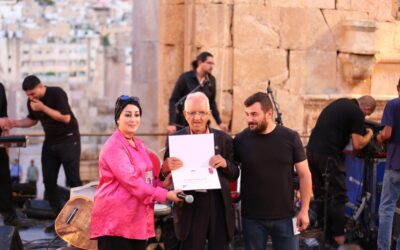 تكريم المعلم لطفي حداد في مهرجان جرش 38