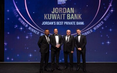البنك الأردني الكويتي يحصد جائزة “أفضل بنك للخدمات المصرفية الخاصة في الأردن” للمرة الرابعة على التوالي