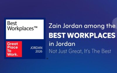 تصنيف شركة زين ضمن “أفضل أماكن العمل في الأردن” لعام 2026